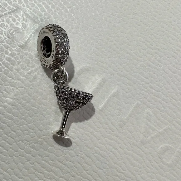 Pandora  Cocktail Glass Dangle Charm - Picture 6 of 7